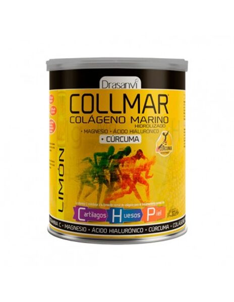 Collmar Colágeno Marino + Cúrcuma Sabor Limón 300 g.+ 20% PRODUCTO gratis. inscrito en el envase..