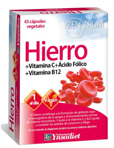 HIERRO+ Vitamina C+Âcido Fólico+Vit. B 12  ZENTRUM